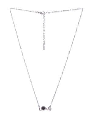 silver metal chain necklace - 15937019 - Standard Image - 2