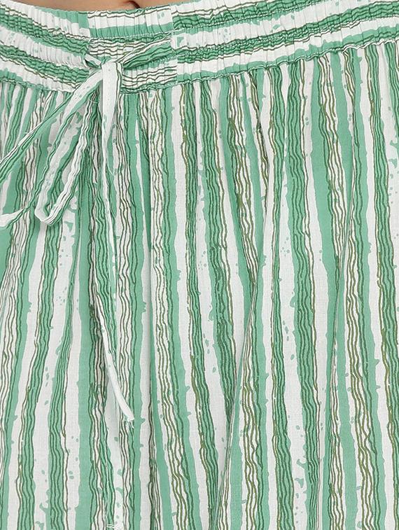 drawstring waist flared palazzo - 15937315 - Zoom Image - 5