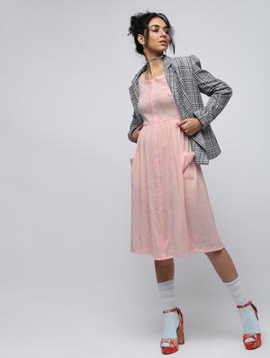 pocket patch ruffle detail dress - 15938343 - Standard Image - 2