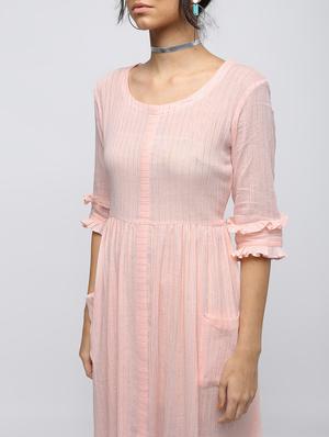 pocket patch ruffle detail dress - 15938343 - Standard Image - 5
