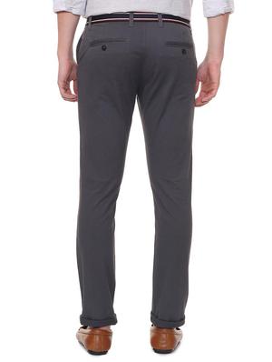 grey cotton blend chinos - 15940087 - Standard Image - 2