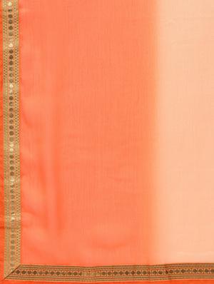 zari border ombre saree with blouse - 15940665 - Standard Image - 5