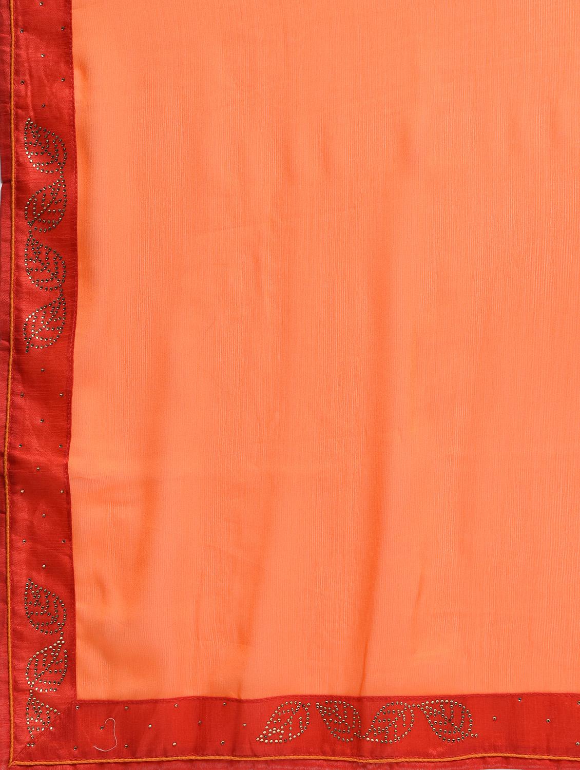 embellished lace border saree with blouse - 15940670 - Zoom Image - 5