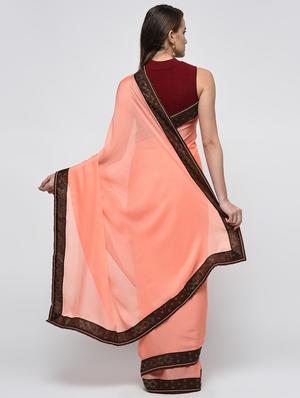 embellished lace border saree with blouse - 15940672 - Standard Image - 2
