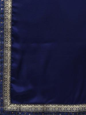 embellished zari lace border saree with blouse - 15940690 - Standard Image - 5
