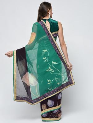 lace border embellished saree with blouse - 15940838 - Standard Image - 2