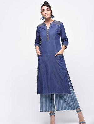 princess line straight kurta - 15940977 - Standard Image - 2