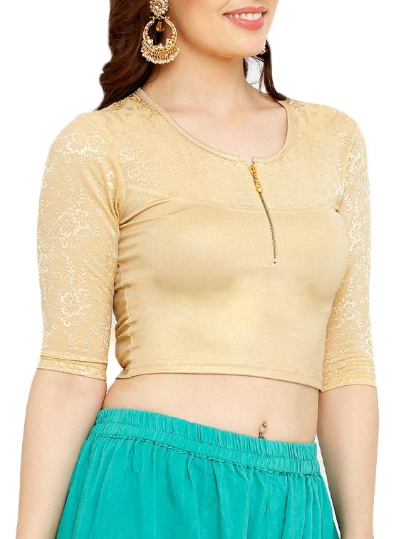 Net solid blouse - 15941782 - Zoom Image - 2