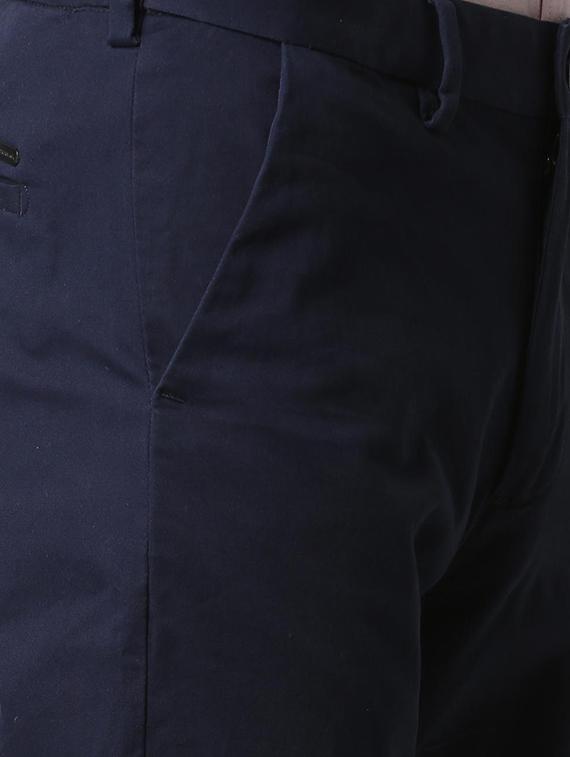 navy blue cotton blend chinos - 15943270 - Zoom Image - 5