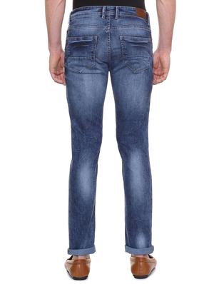 blue cotton blend washed jeans - 15943326 - Standard Image - 2