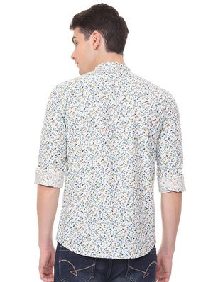 white floral printed casual shirt - 15943386 - Standard Image - 2