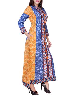 printed a-line kurta with tassels - 15943571 - Standard Image - 2