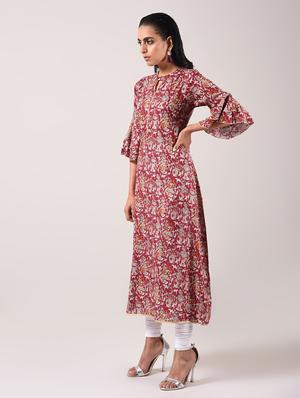 a-line printed kurta - 15943718 - Standard Image - 2
