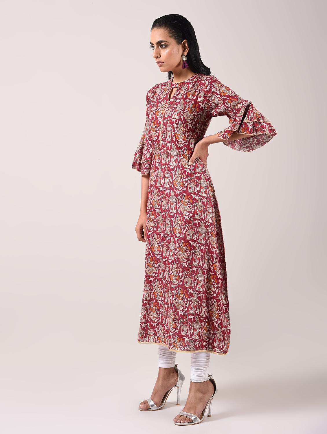 a-line printed kurta - 15943718 - Zoom Image - 2