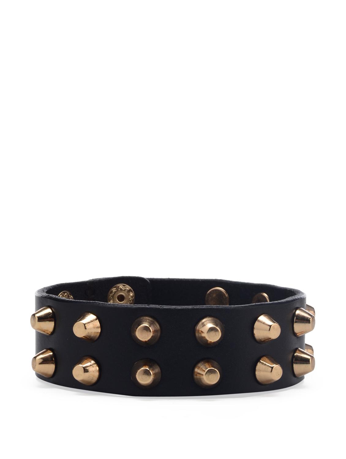 Studded wrist band-black - 15944 - Zoom Image - 2