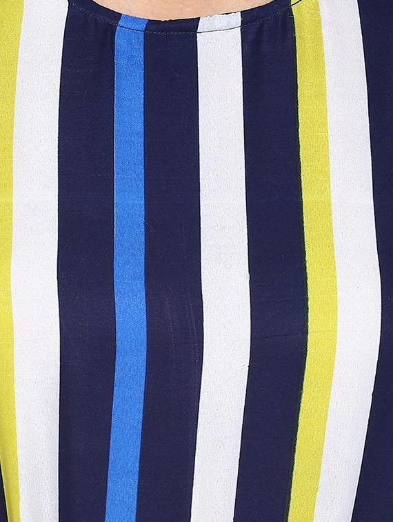 drawstring waist striped romper - 15945354 - Zoom Image - 5