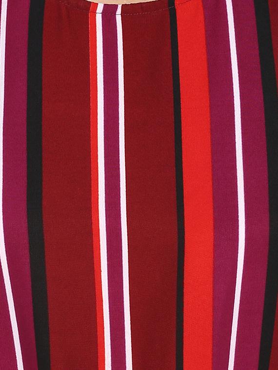 drawstring waist striped romper - 15945357 - Zoom Image - 5