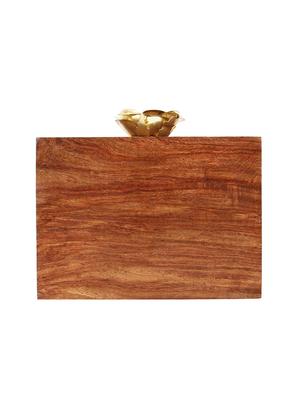 brown wood box clutch - 15945479 - Standard Image - 2