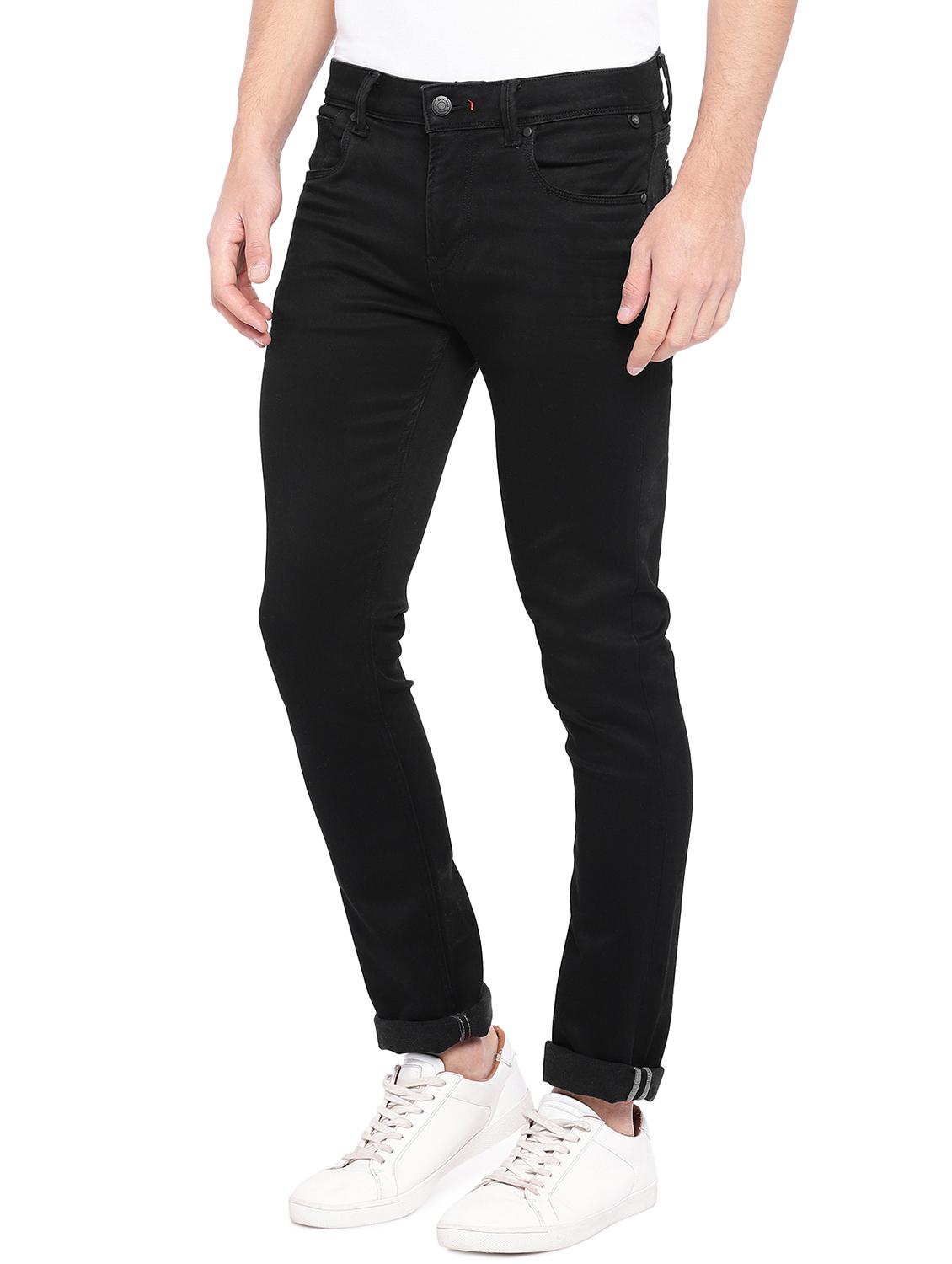 black cotton plain jeans - 15945506 - Zoom Image - 2