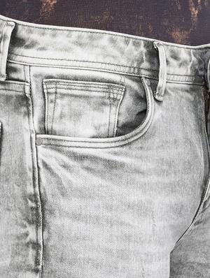 grey cotton ripped jeans - 15945535 - Standard Image - 5