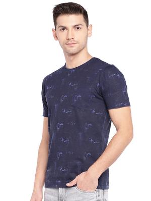 blue cotton all pver print t-shirt - 15945568 - Standard Image - 2