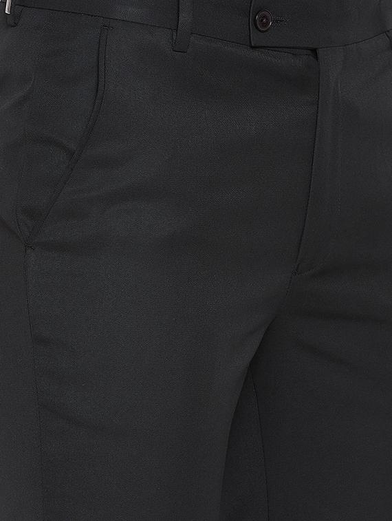 black polyester flat front formal trouser - 15945638 - Zoom Image - 5