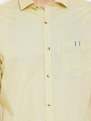 yellow printed casual shirt - 15945659 - Standard Image - 5