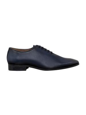 navy Leather lace-up oxfords - 15946008 - Standard Image - 2