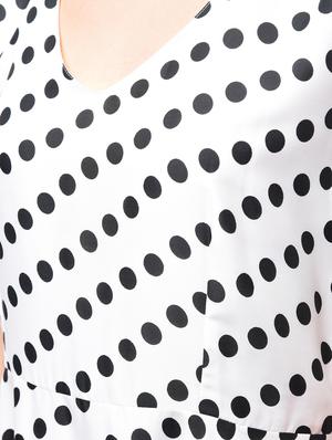 polka dots flared maxi dress - 15946332 - Standard Image - 5