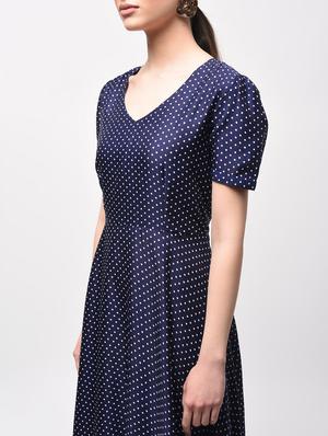 polka dots flared maxi dress - 15946333 - Standard Image - 5