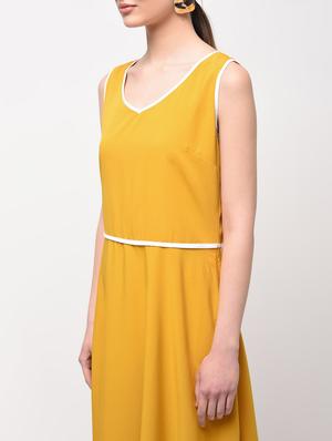 contrast piping maxi dress - 15946336 - Standard Image - 5