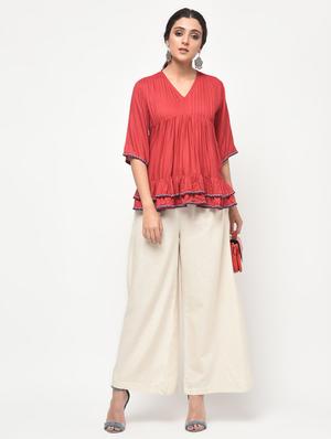 high rise solid palazzo - 15947177 - Standard Image - 2