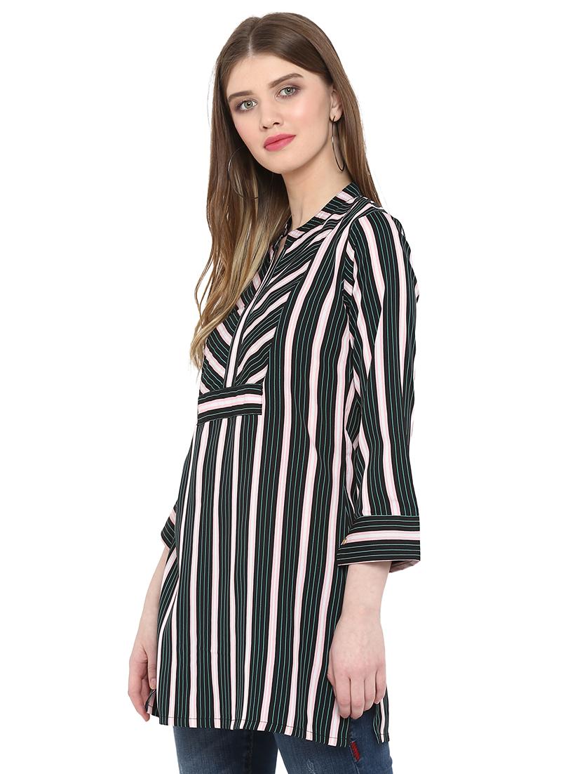 side slit striped tunic - 15947376 - Zoom Image - 2