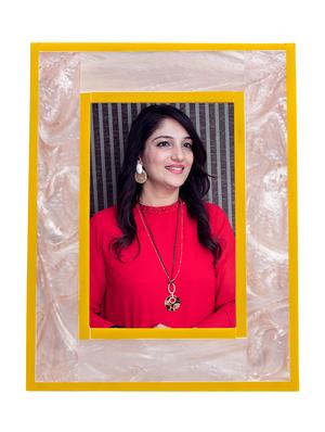 Personalized Light Pink Rectangle Photo Frame by Golden Peacock - 15950021 - Standard Image - 2