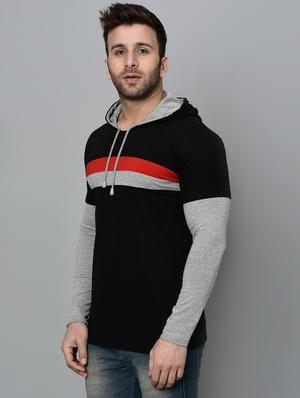 black cotton cut and sew t-shirt - 15950358 - Standard Image - 2