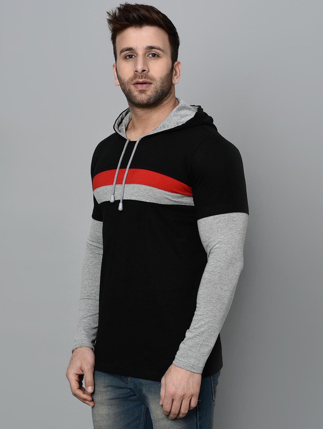 black cotton cut and sew t-shirt - 15950358 - Zoom Image - 2