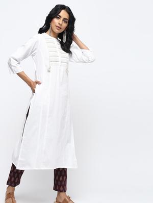 Embroidered straight kurta - 15950709 - Standard Image - 2