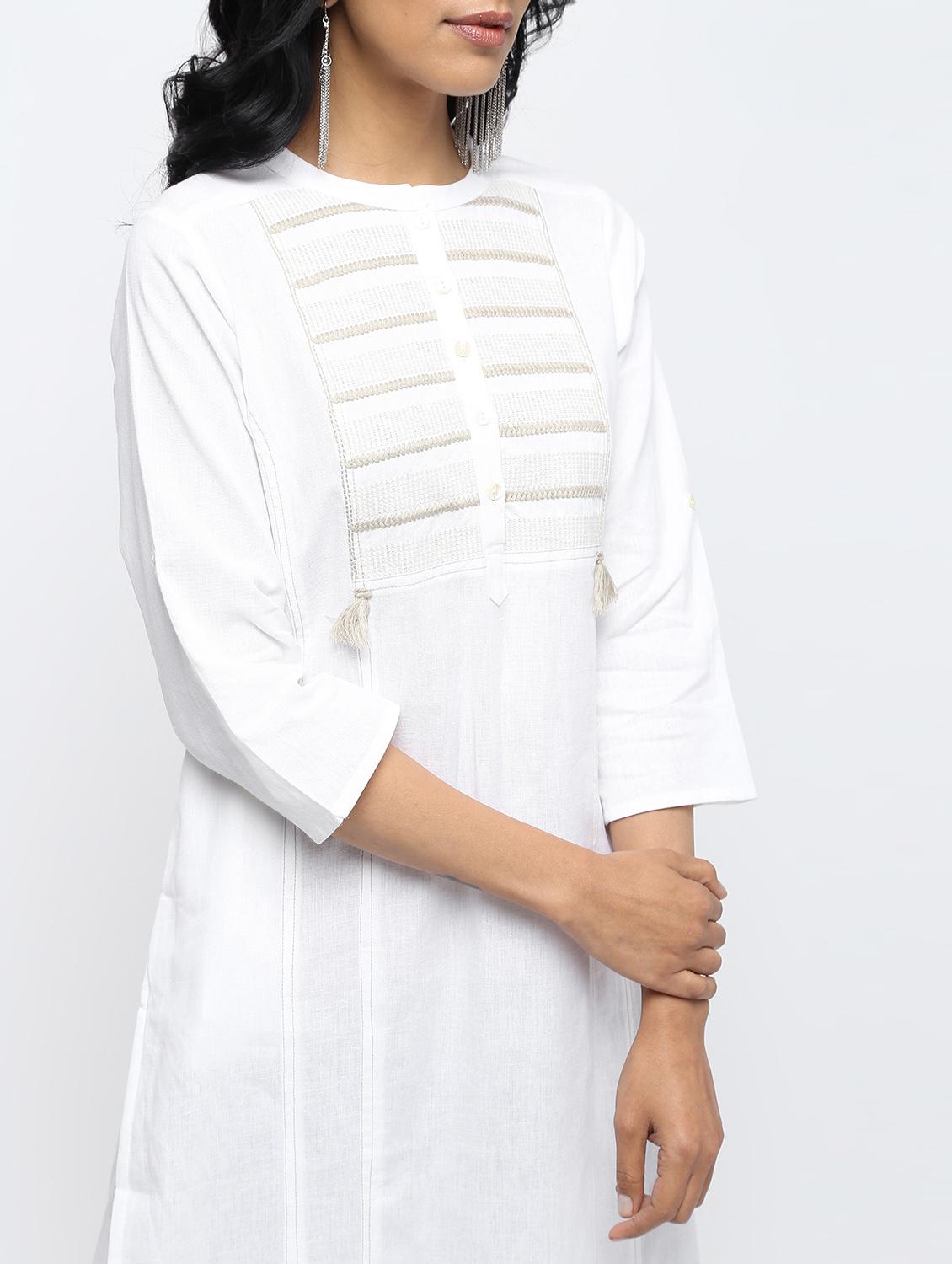 Embroidered straight kurta - 15950709 - Zoom Image - 5