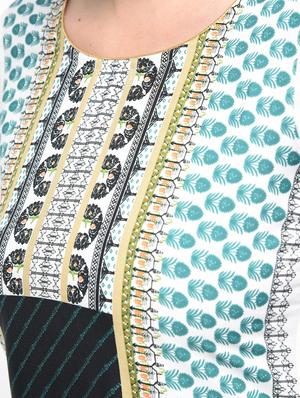 Printed straight kurta with palazzo set - 15950721 - Standard Image - 5