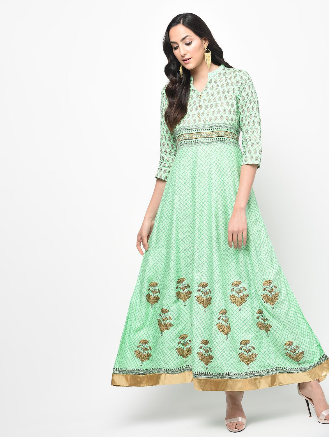 anarkali printed kurta - 15950754 - Zoom Image - 2