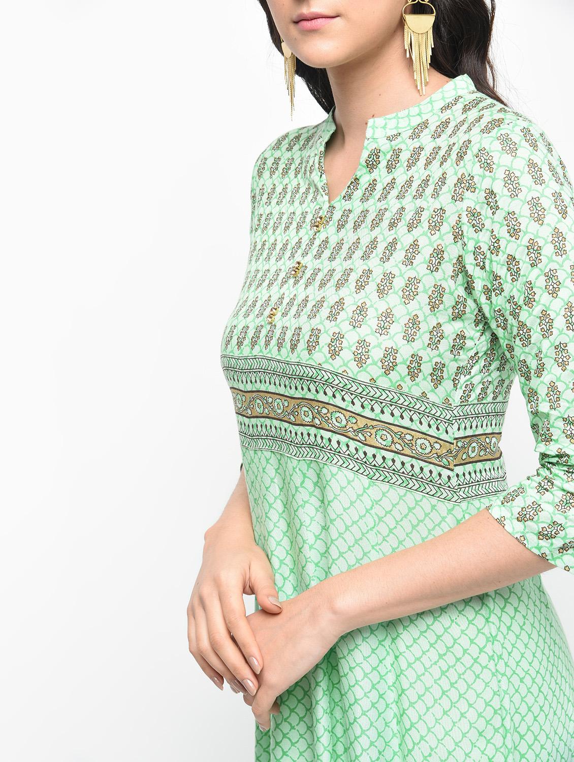 anarkali printed kurta - 15950754 - Zoom Image - 5