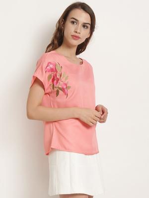 tie back embroidered top - 15951561 - Standard Image - 2