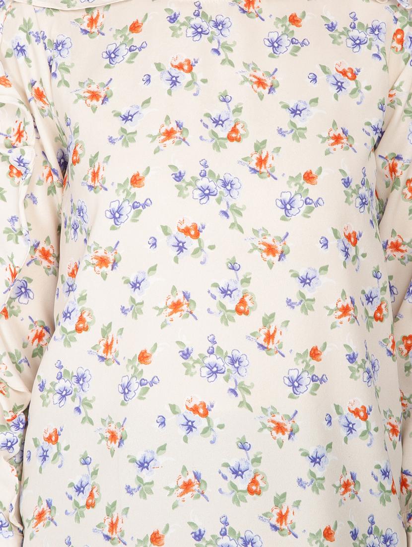 ruffle detail floral top - 15951565 - Zoom Image - 5