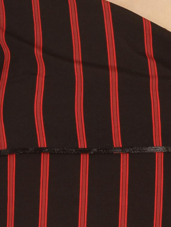 one shoulder self tie striped top - 15951782 - Zoom Image - 5