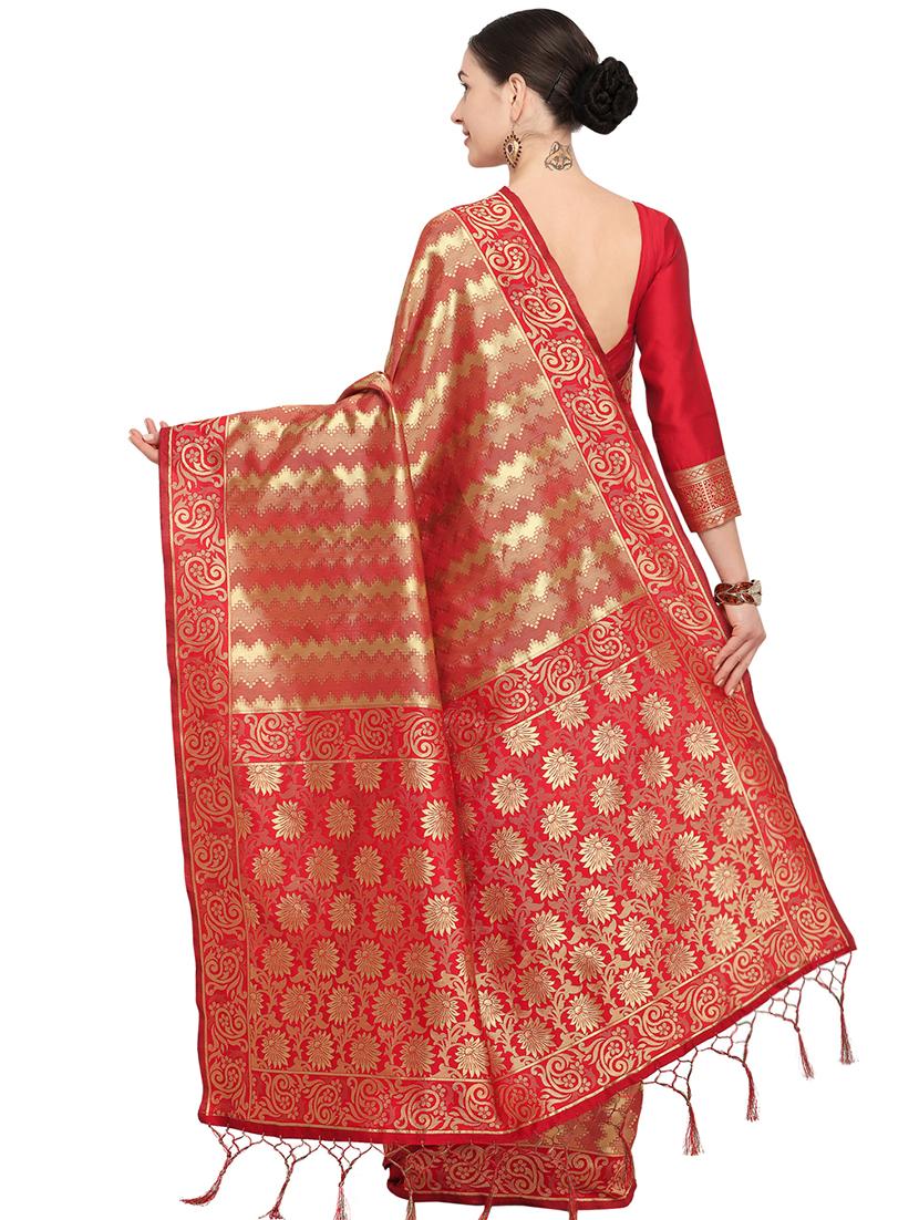 self design kanjivaram saree with blouse - 15951843 - Zoom Image - 2
