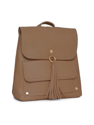 brown leatherette (pu) regular backpack - 15952832 - Standard Image - 5