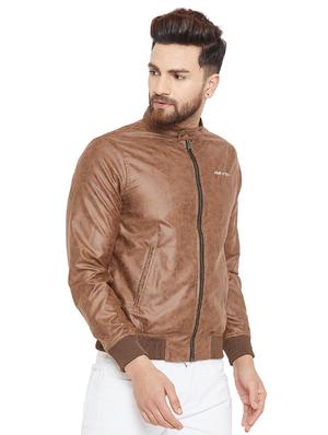 brown leather biker jacket - 15953568 - Standard Image - 2