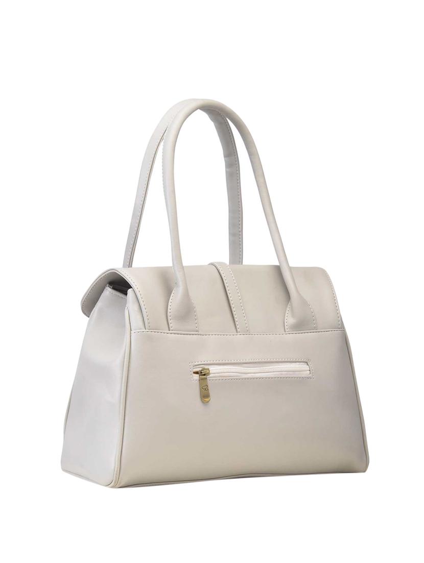white leatherette (pu) regular handbag - 15953718 - Zoom Image - 2