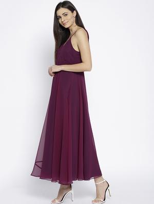 tie up detail flared maxi dress - 15953768 - Standard Image - 2