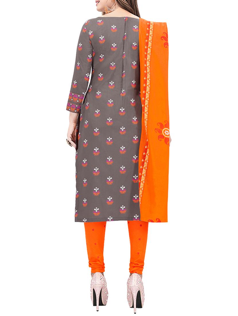 printed unstitched churidaar suit - 15954221 - Zoom Image - 2